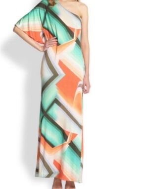 Trina Turk Sausalito One-Shoulder Maxi Dress